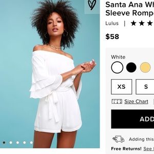 Lulu’s Santa Ana off the shoulder romper - L